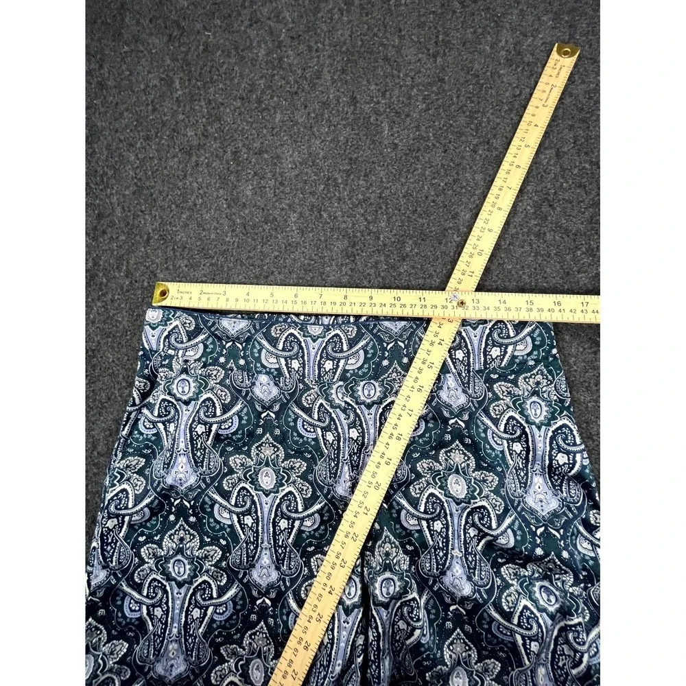 Soma Pajama Pants Womens Medium Blue‎ Paisley Stretch Lounge Sleepwear High Rise